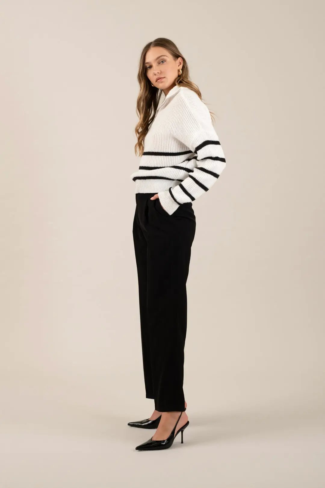 Pantalón Mujer Talle Alto Elegante Formal Oficina Moda Casual by Yanet Collective