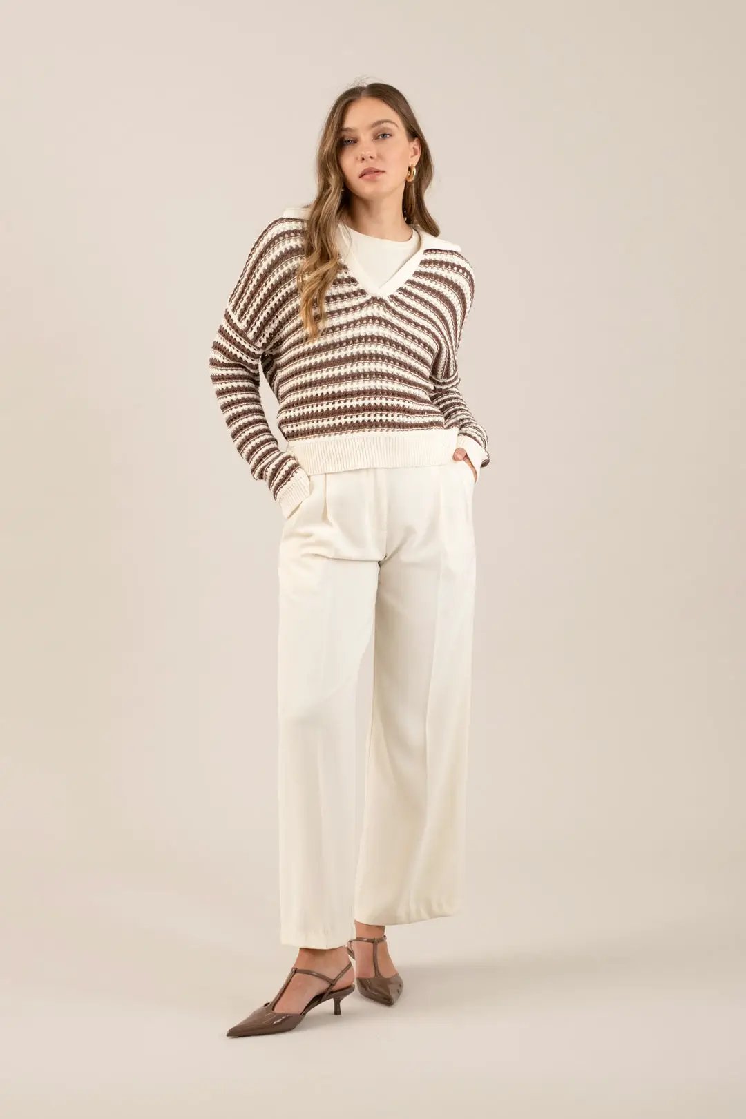 Pantalón Mujer Talle Alto Elegante Formal Oficina Moda Casual by Yanet Collective