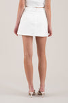 Minifalda Plisada con Shorts Blanca