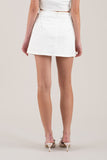 Minifalda Plisada con Shorts Blanca