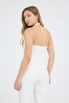 Chaleco Mujer Elegante Halter Escote V Sin Mangas Botones Moda Casual