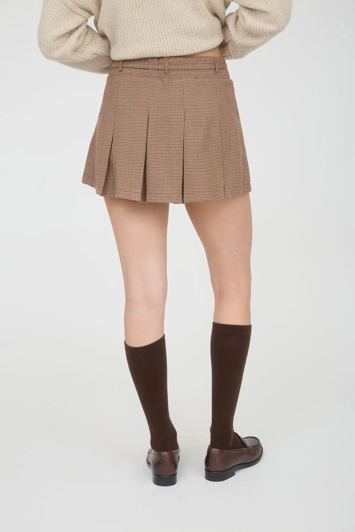 Falda Mini Plisada de Cuadros con Cinturón para Mujer by shopblupepper
