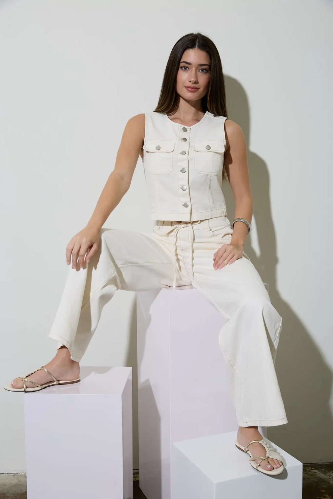 Pantalones de Mezclilla con Detalle de Cordón by shopblupepper