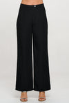 Pantalones Mujer Pierna Ancha Tiro Alto Tela Premium
