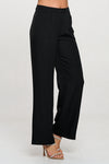 Pantalones Mujer Pierna Ancha Tiro Alto Tela Premium