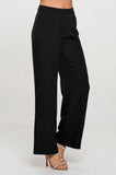 Pantalones Mujer Pierna Ancha Tiro Alto Tela Premium