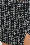 Falda Tweed Elegante con Abertura - Diseño Exclusivo