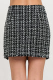 Falda Tweed Elegante con Abertura - Diseño Exclusivo