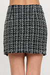 Falda Tweed Elegante con Abertura - Diseño Exclusivo