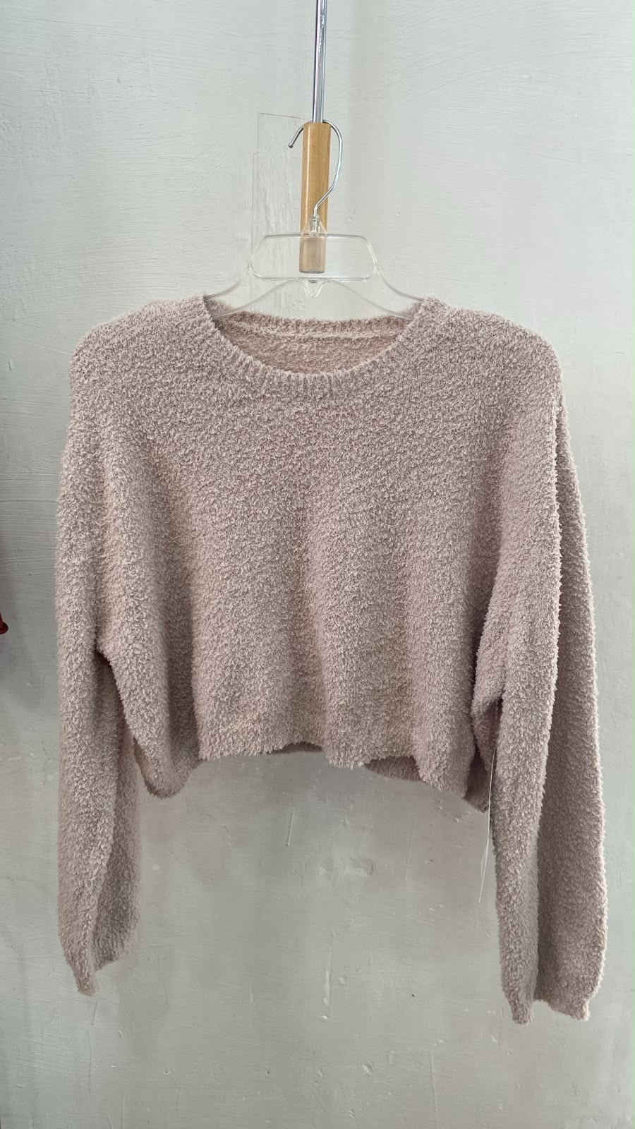 Suéter Corto Rosa de Punto Suave - Estilo Boutique