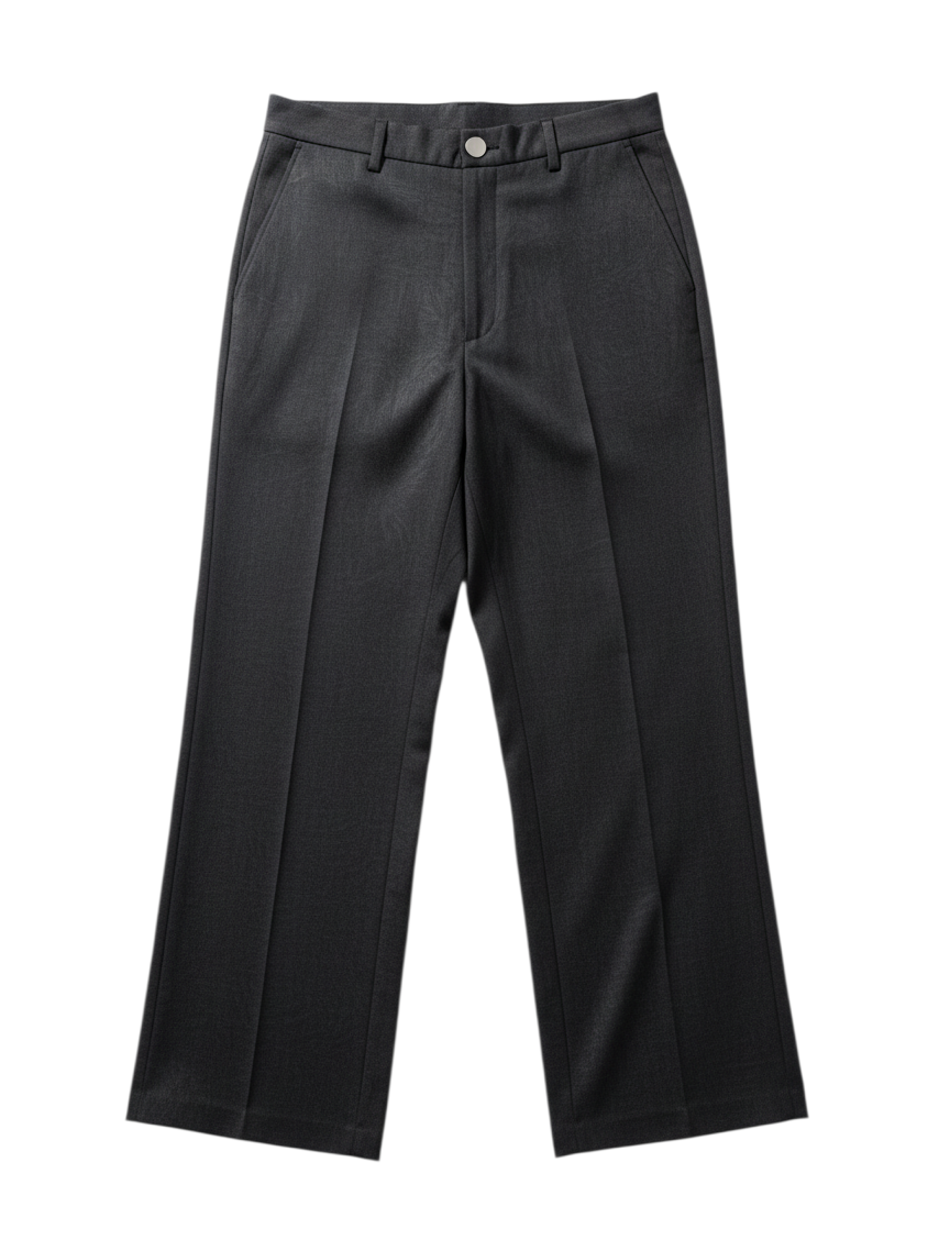 Pantalones Rectos Negros con Detalle de Botones - Estilo Boutique