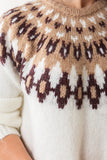 Suéter estilo Fair Isle – cuello redondo y diseño invernal