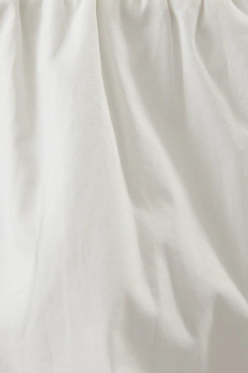 Lelis White Mid Waist Pocket Mini Skort – Cotton Knit Flowy Skirt Shorts - Bottoms
