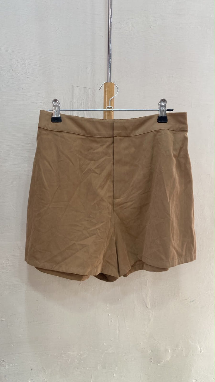 Brown High-Waist Shorts with Clean Lines