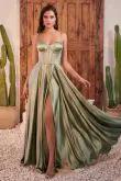 Vestido Bustier Satinado Corte A para Mujer - Estilo Elegante Negro cd337 by Yanet Collective