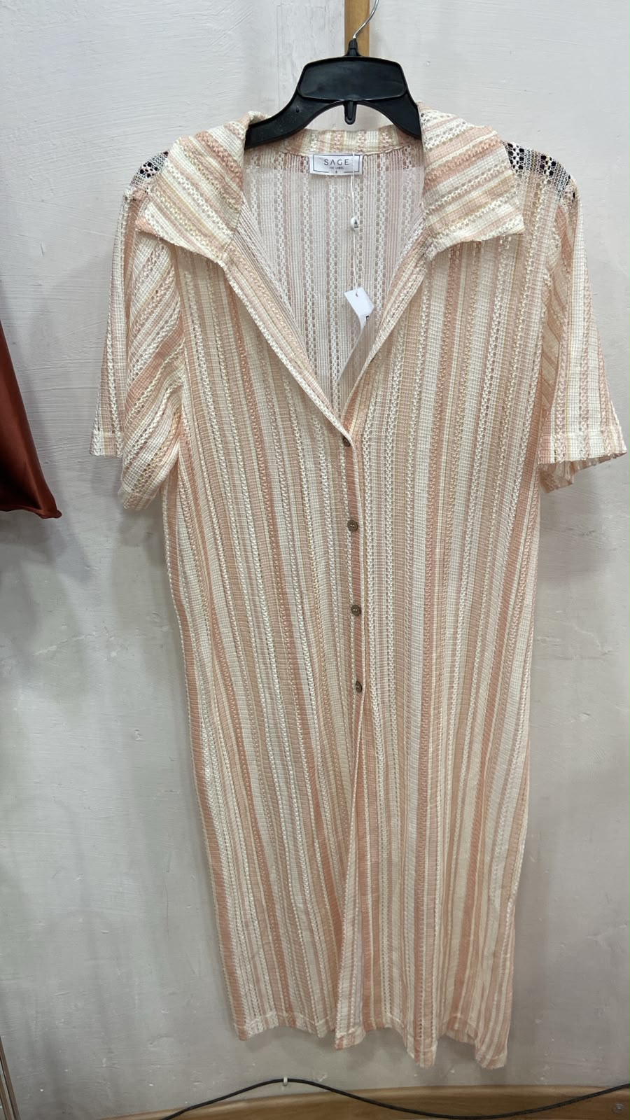 Vestido Corto de Rayas Melocotón - Estilo Boutique