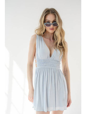 Vestido Midi Sin Mangas Azul Cielo Pd16259