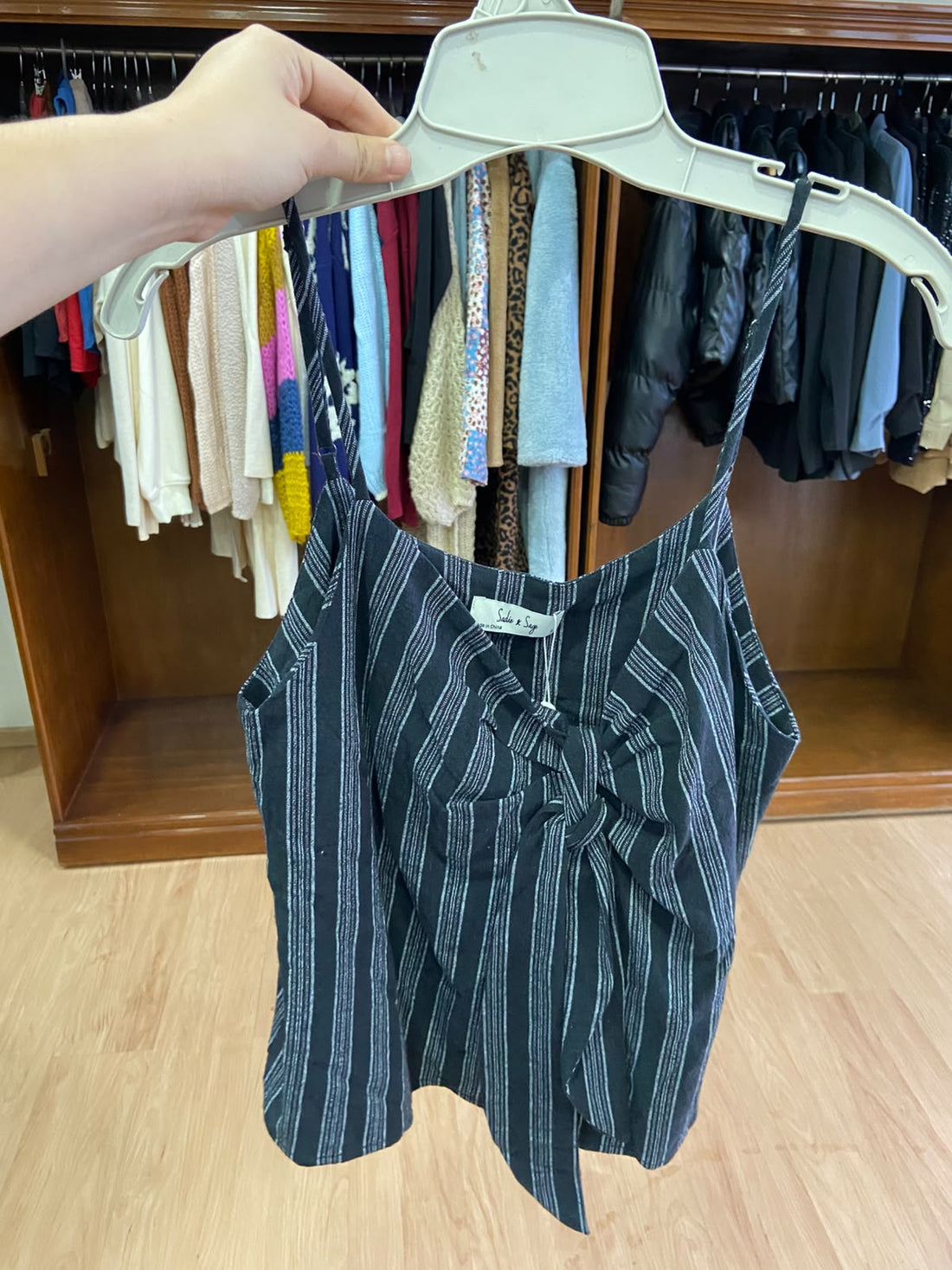 Top de Tirantes con Rayas y Lazo - Estilo Boutique