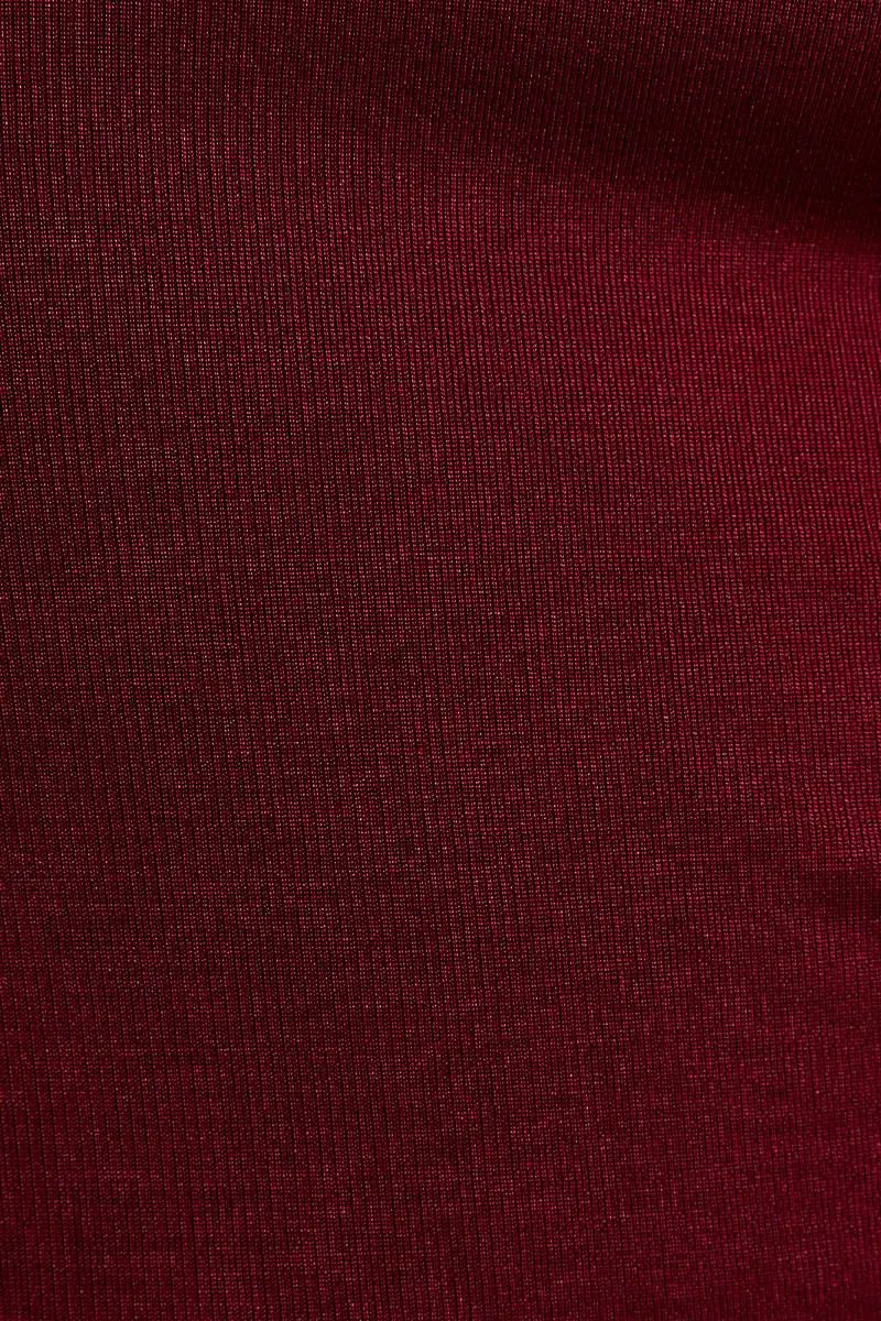 Body Blusa Top Asimétrico Color Vino 🍷 con Manga Larga | Elegante y Ajustado para Mujer by Yanet Collective