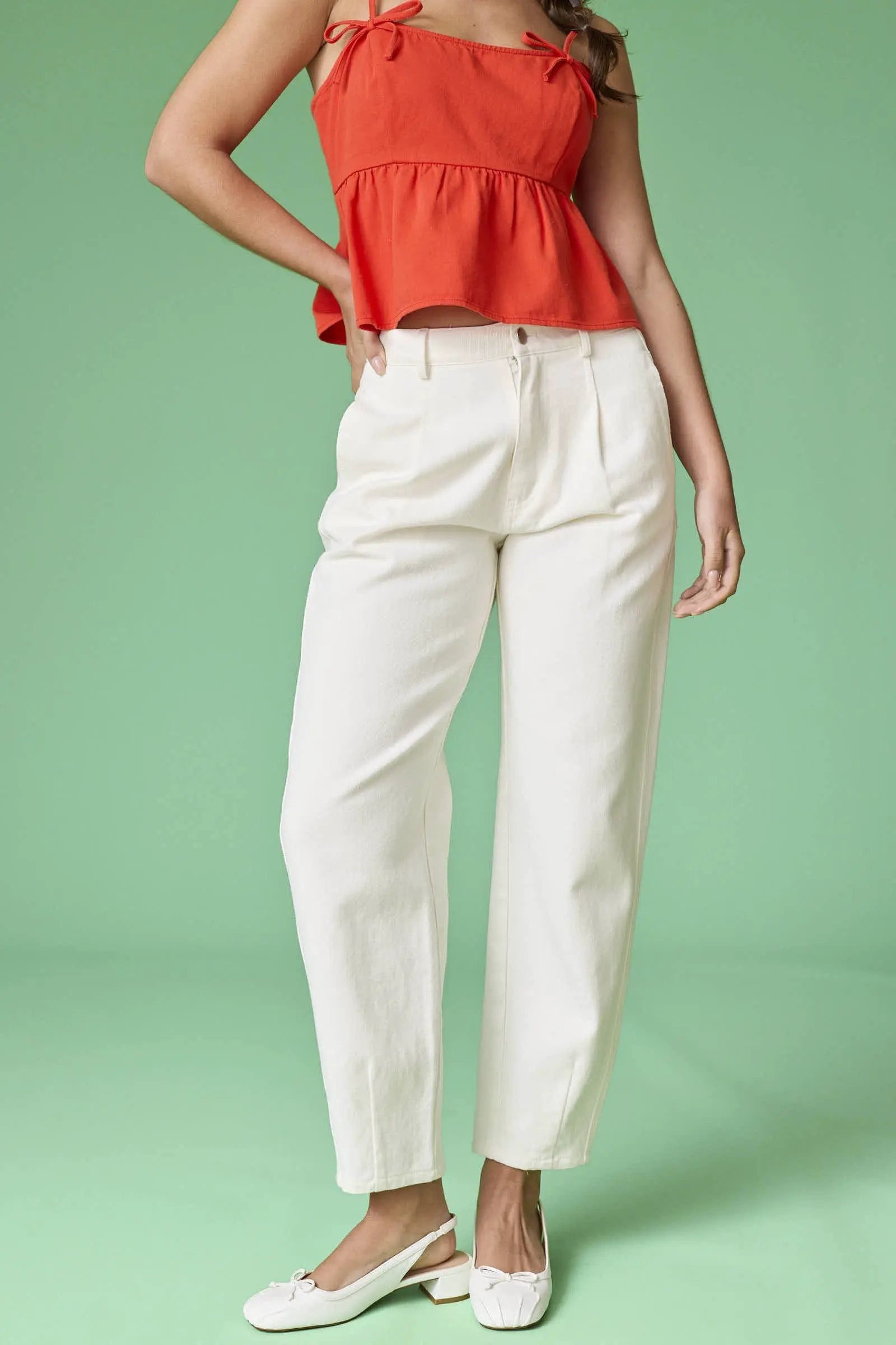 Pantalones Acampanados de Sarga Carrie - Ropa de Mujer by Papermoon