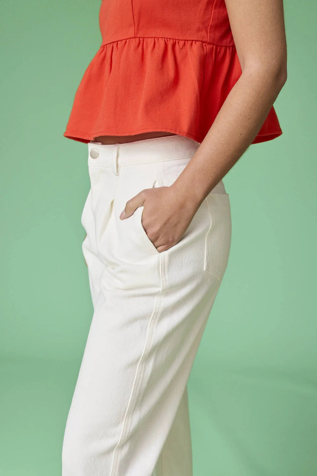 Pantalones Acampanados de Sarga Carrie - Ropa de Mujer by Papermoon