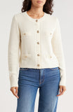 Suéter Cardigan Beige Botones Dorados