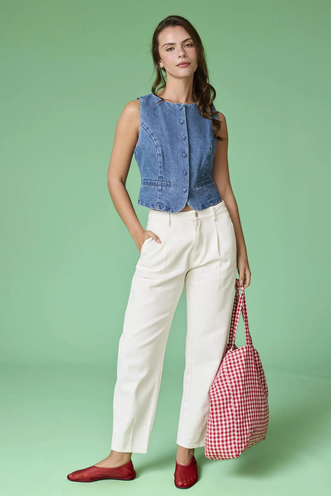 Pantalones Acampanados de Sarga Carrie - Ropa de Mujer by Papermoon