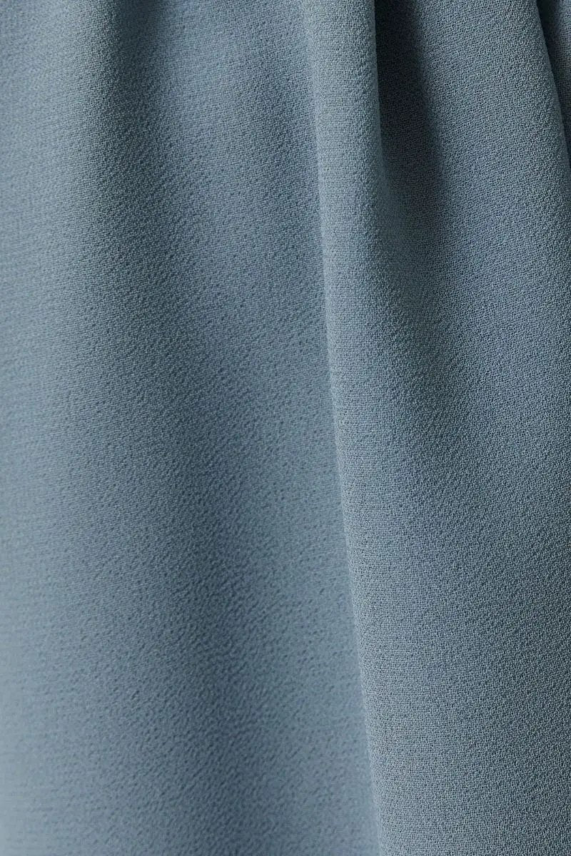 Lelis Blue Halter Neck Mini Dress – Contrast Skirt Detail Flowy Summer Dress - Dresses