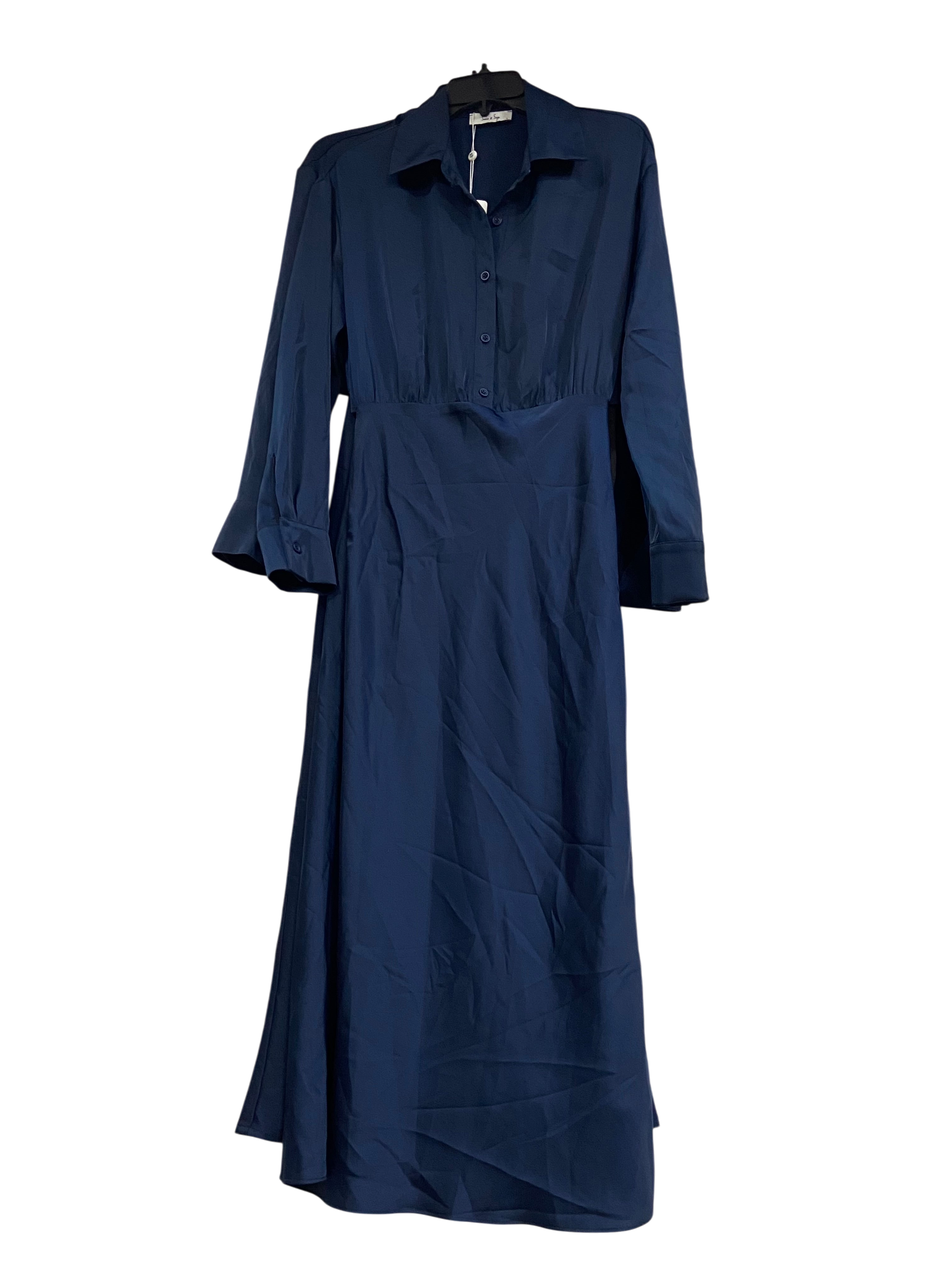 Vestido azul manga larga by Yanet Collective