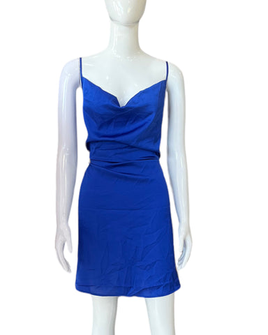 Vestido corto azul rey