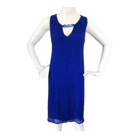 Vestido corto azul rey