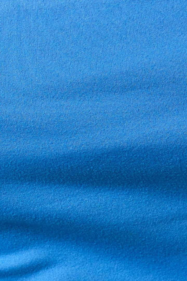 Top Tubo Sin Tirantes Azul Brillante – Crop Top de Punto Elástico