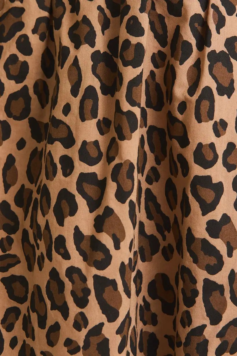 Gilli Animal Print Cotton Blend Boxer Shorts – Woven Leopard Print Shorts - Bottoms