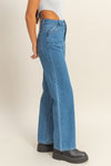 DZ23A836-5PCS-Jeans Vaqueros de Cintura Alta y Pierna Ancha - Moda Mujer