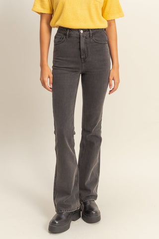 Vaqueros Acampanados de Cintura Alta DZ23A834-5PCS - Estilo y Comodidad para Mujer