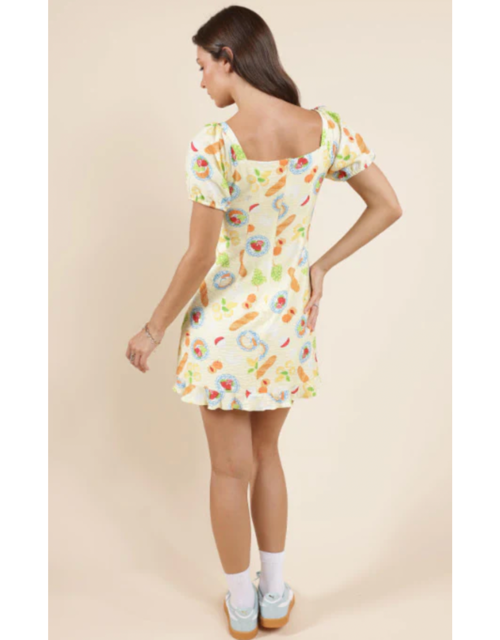 Vestido Amarillo Mujer Verano Corto Casual Amarillo Mantequilla Verano by Yanet Collective