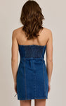 Vestido Denim Mezclilla Corto Moños