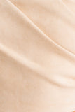 Top Fruncido Strapless Beige