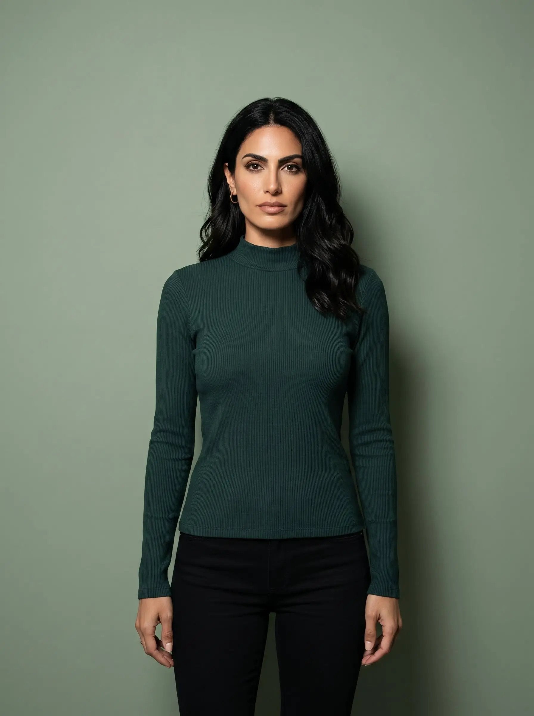 Yanet Collective Blusa verde manga larga -