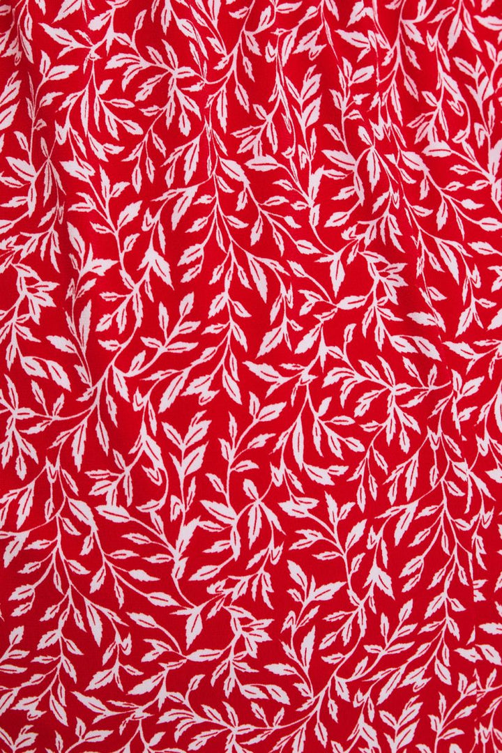 Blusa de Verano sin Mangas con Cuello Redondo y Lazo - Estampado Fluido