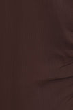 Blusa Chocolate Manga Larga Mujer Elegante con Cuello V y Botones | Top Casual