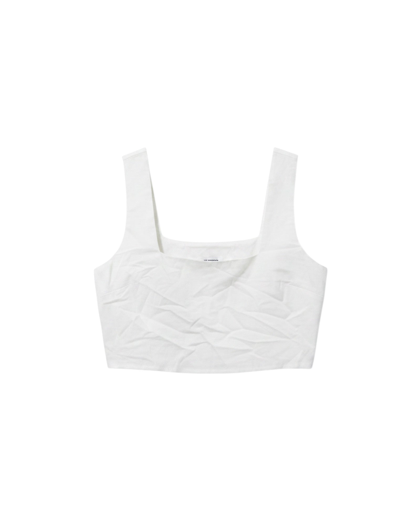 White Square Neck Sleeveless Romper with Cutouts