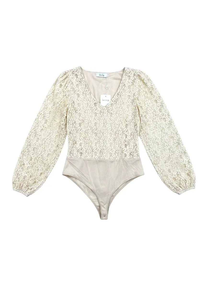 Blusa beige encaje by Yanet Collective