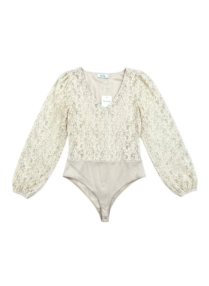 Blusa beige encaje by Yanet Collective