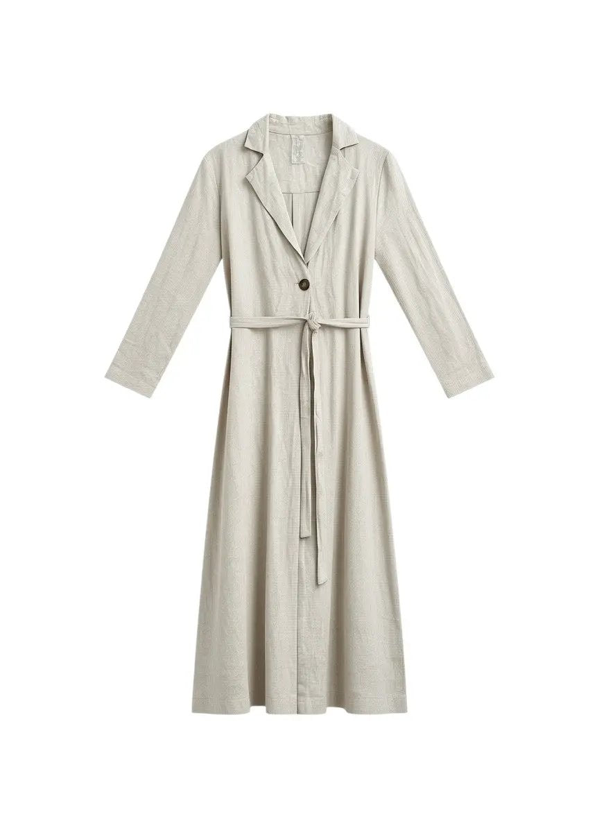 Vestido beige manga larga by Yanet Collective