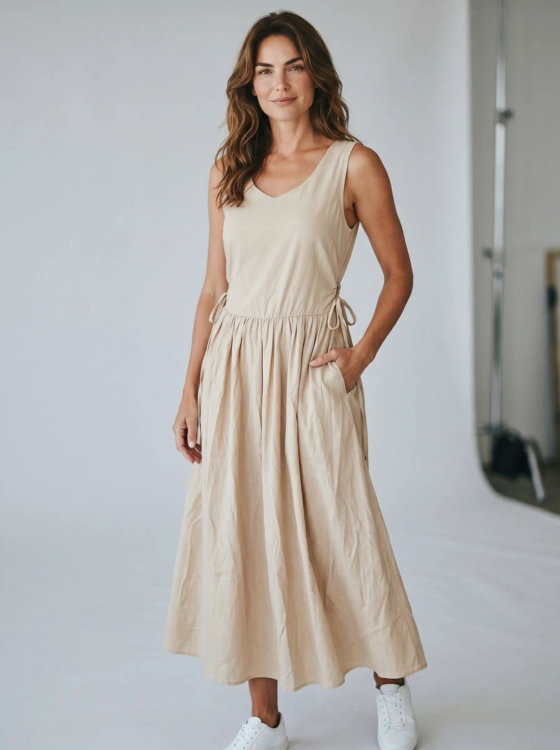 Vestido largo beige by Yanet Collective