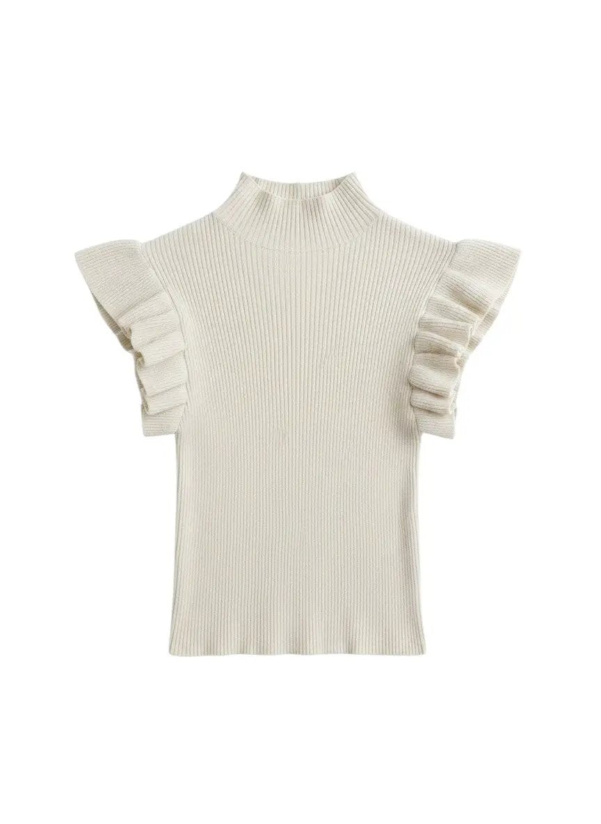 Blusa beige de cuello by Yanet Collective