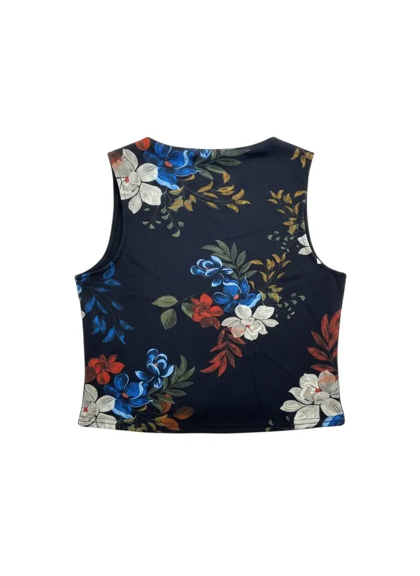 Blusa negra flores by Yanet Collective