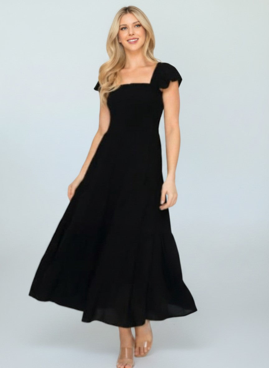 Vestido negro maxi by Yanet Collective