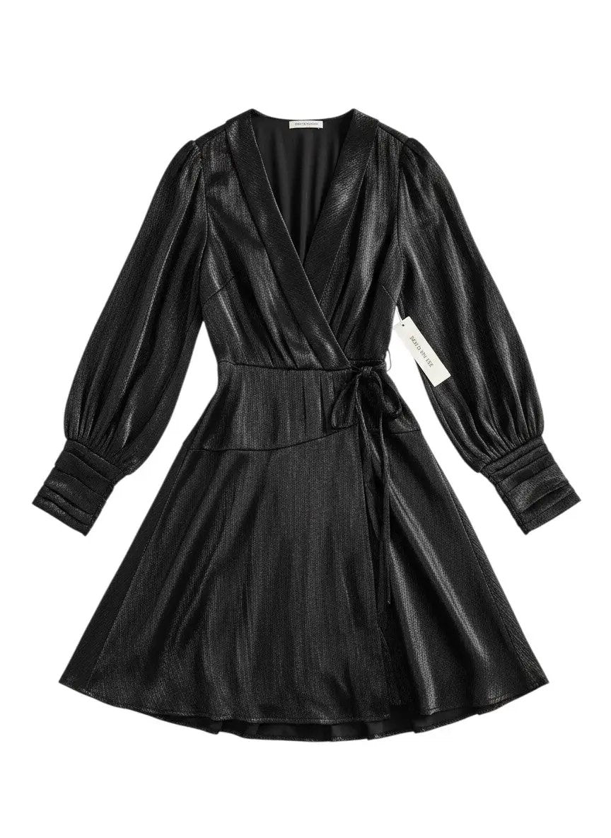 Vestido corto negro manga larga by Yanet Collective